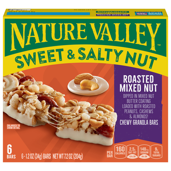 Nature Valley Sweet & Salty Nut Roasted Mixed Nut Granola Bars - 6 ct