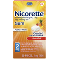 Nicorette Pocket Pack Gum 2 mg Fruit Chill