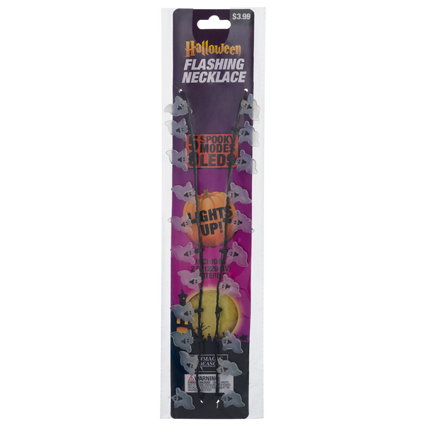 Magic Seasons Halloween Flashing Necklace Ghosts