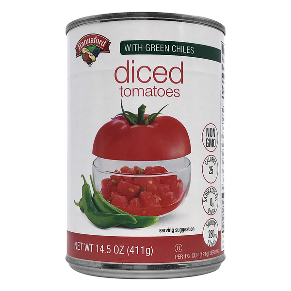 Hannaford Diced Tomatoes with Green Chiles