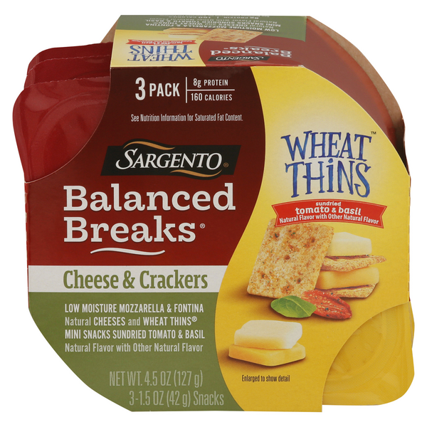Save on Sargento Balanced Breaks Mozzarella & Fontina Cheese with Crackers 3 ct Order Online
