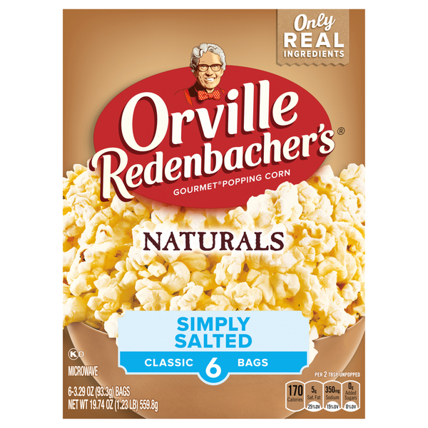 Orville Redenbacher's Naturals Salted Classic Microwave Popcorn - 6 ct
