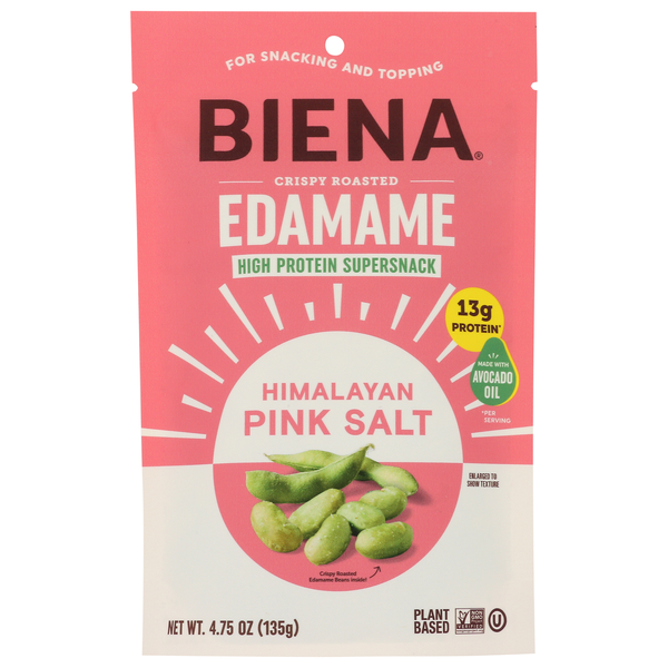 Biena Crispy Roasted Himalayan Pink Salt 13g Protein Edamame