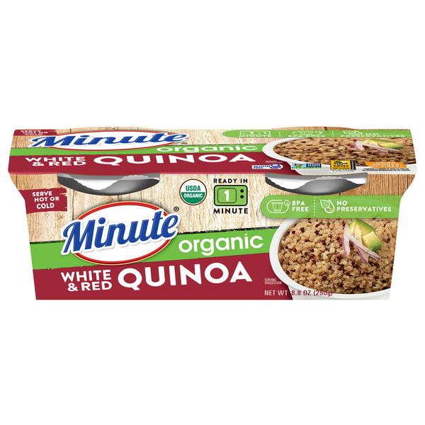 Minute 60 Second Microwave Organic White & Red Quinoa Cups - 2 ct