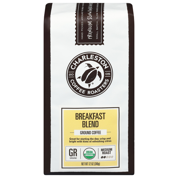 Charleston Coffee Roasters Organic Breakfast Blend Ground Coffee