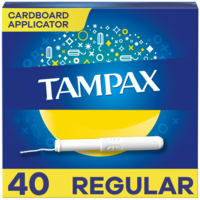 Tampax Unscented Regular Cardboard Applicator Tampons
