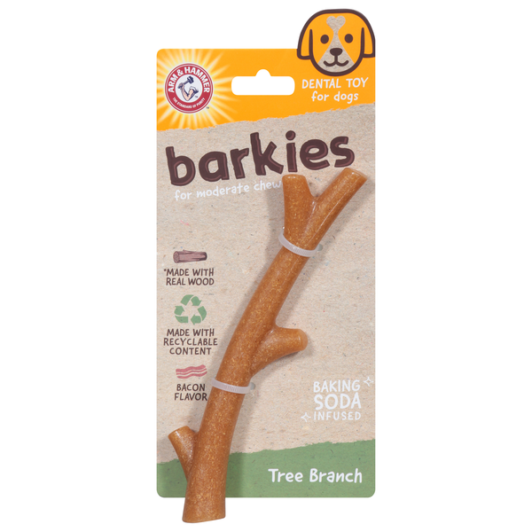 Arm & Hammer Barkies Tree Branch Bacon Flavor Dental Toy for Dogs