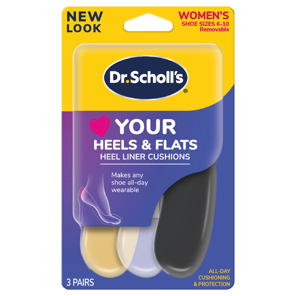 Dr. Scholl's Your Heel & Flats Heel Liner Cushions Women's Size 6-10