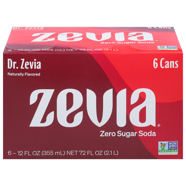 Zevia Zero Sugar Dr. Zevia Soda - 6 pk