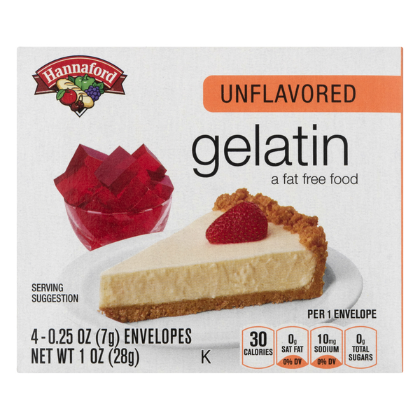 Hannaford Gelatin Unflavored - 4 ct