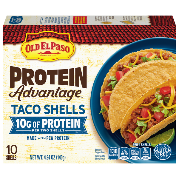 Old El Paso Protein Advantage Hard Taco Shells - 10 ct