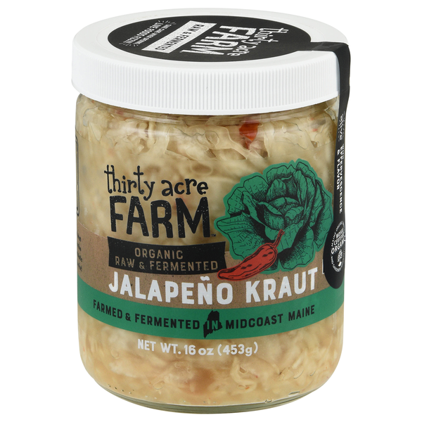 Thirty Acre Farm Raw & Fermented Jalapeno Kraut Refrigerated