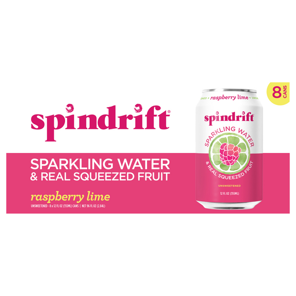 Save on Spindrift Raspberry Lime Sparkling Water Unsweetened 8 pk