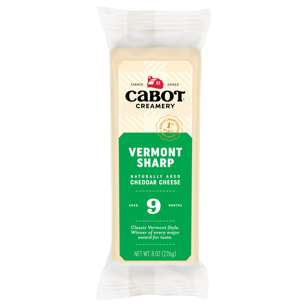Cabot Aged Vermont Sharp White Cheddar Cheese Block