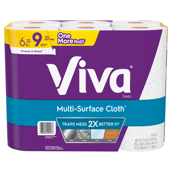 Save on Viva MultiSurface Cloth ChooseASheet Paper Towels Big Roll