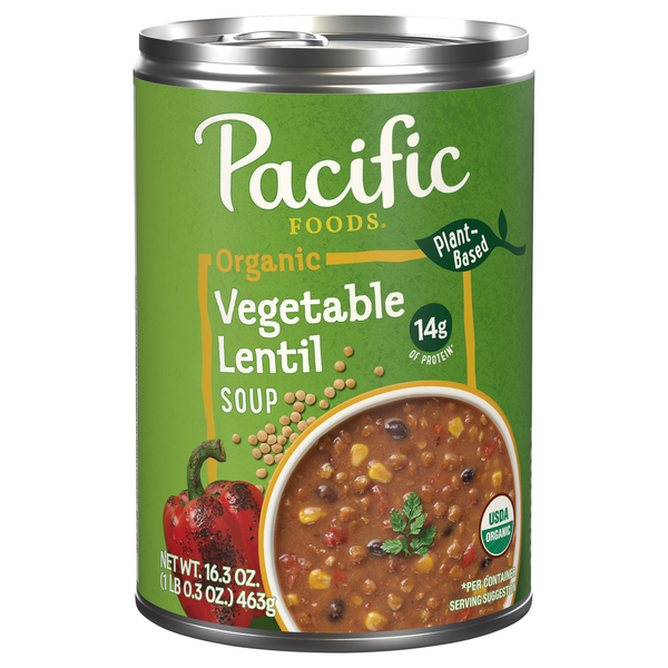 Pacific Foods Organic Plant-Based Vegetable Lentil Soup