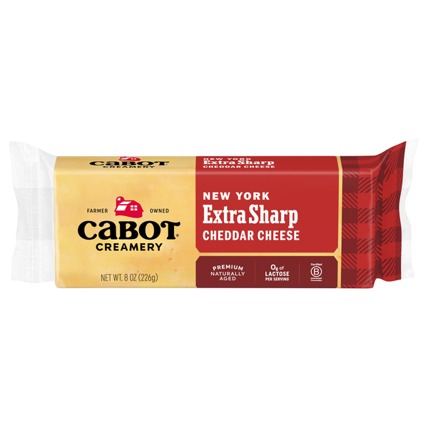 Cabot Creamery Aged New York Extra Sharp Yellow Cheddar Cheese Block