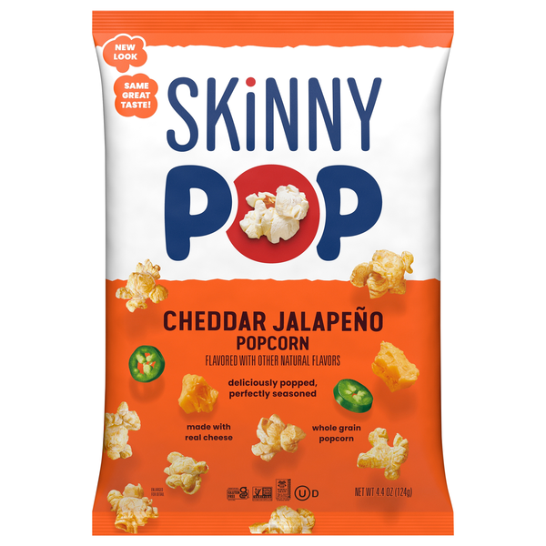 SkinnyPop Gluten Free Cheddar Jalapeno Popcorn