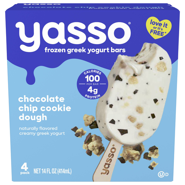 Yasso Chocolate Chip Cookie Dough Greek Yogurt Bars - 4 ct
