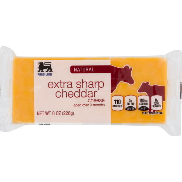 Food Lion Natural Aged Extra Sharp Cheddar Cheese Block