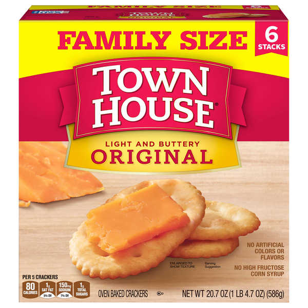 Town House Original Oven Baked Crackers Family Size