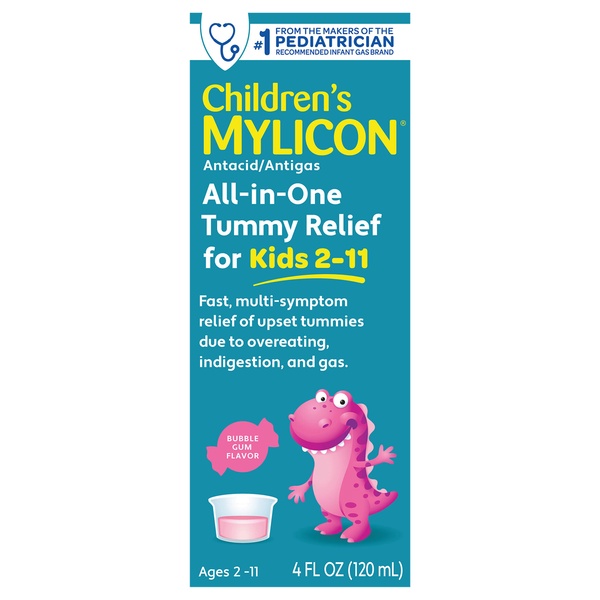 Mylicon Children's Antacid Antigas Tummy Relief Bubble Gum Flavor Liquid