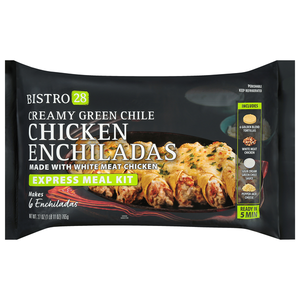 Bistro 28 Creamy Green Chile Chicken Enchiladas Express Meal Kit