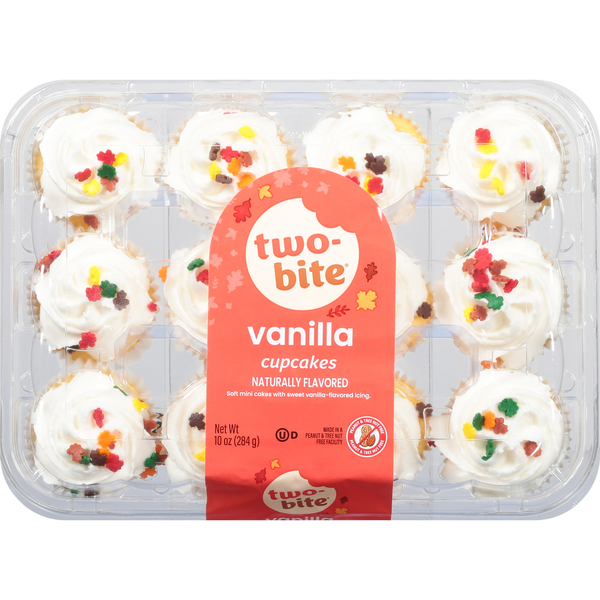 two-bite Fall Vanilla Mini Cupcakes - 12 ct