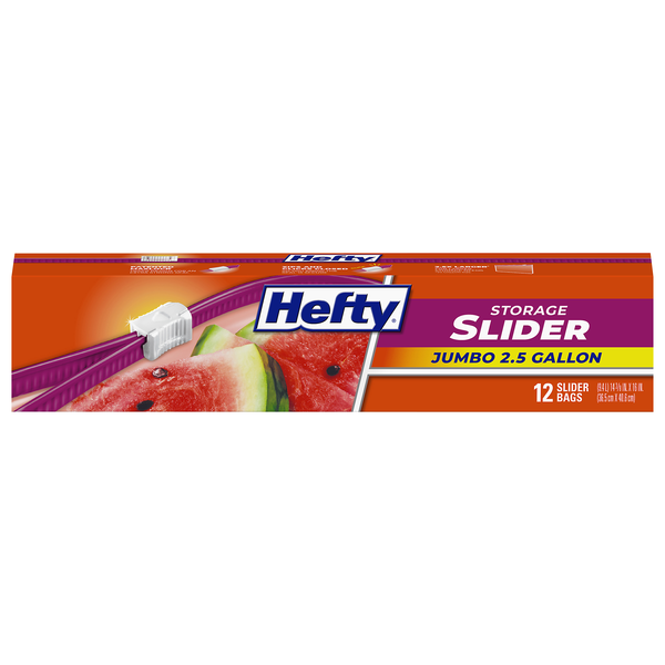 Hefty Slider 2.5 Gallon Jumbo Storage Bags