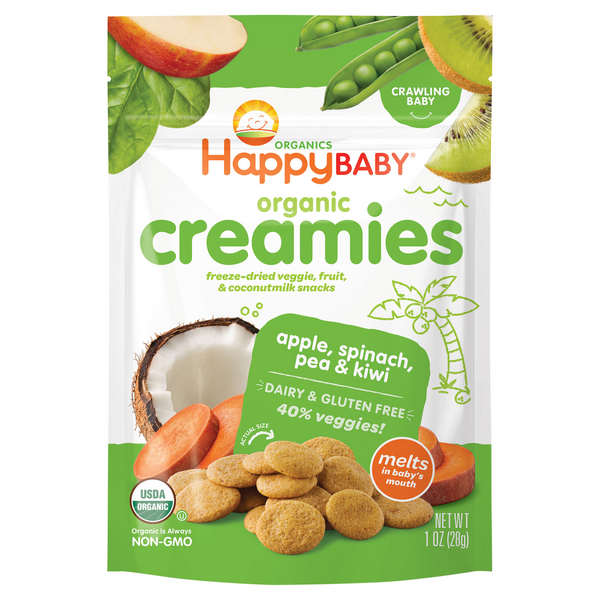 Save on Happy Baby Organics Creamies Apple Spinach Pea Kiwi