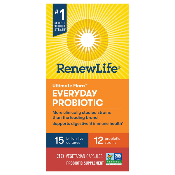 Renew Life Ultimate Flora Everyday Probiotic Supplement Vegetarian Capsule
