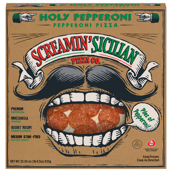 Screamin' Sicilian Stone-Fired Holy Pepperoni Pizza Frozen