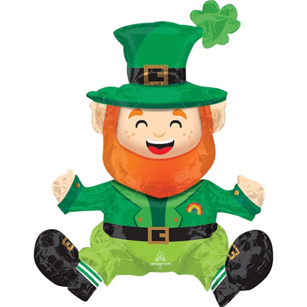 AirLoonz Sitting Leprechaun Decorative Air-Filled Balloon