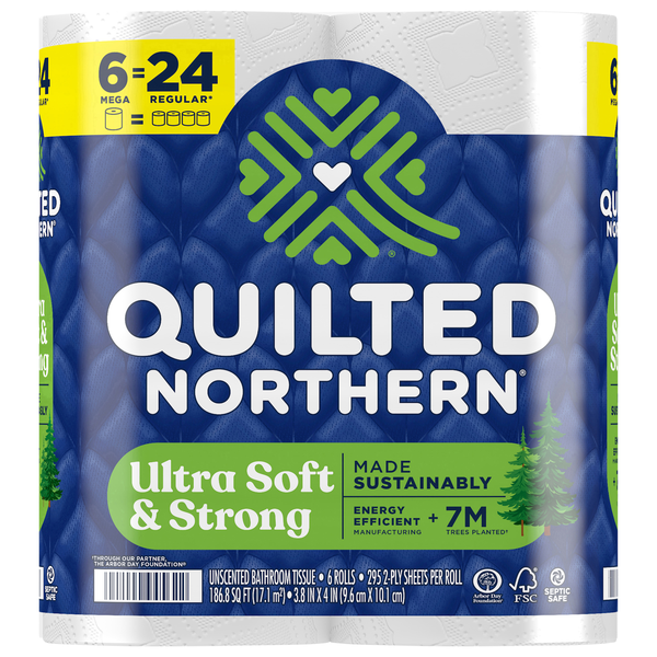 Quilted Northern Ultra Soft & Strong Mega Roll 2-Ply Toilet Paper - 6 ct