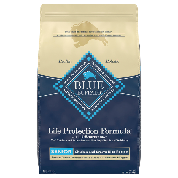 Blue Buffalo Life Protection Senior Chicken & Brown Rice Dry Dog Food