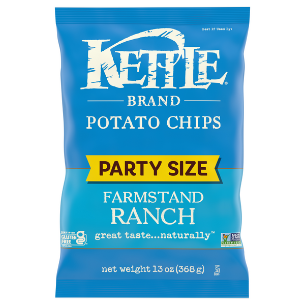 Kettle Brand Gluten Free Farmstand Ranch Potato Chips Sharing Size