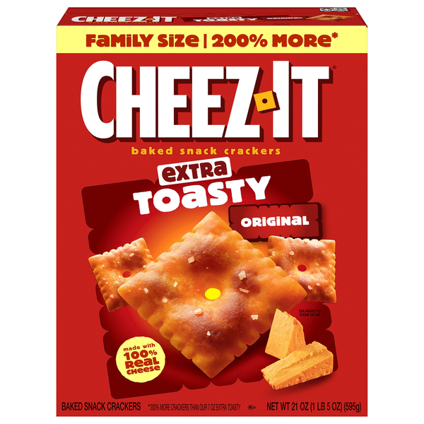 Cheez-It Extra Toasty Baked Cheese Crackers Family Size