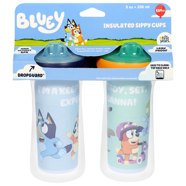 The First Years Bluey Insulated Sippy Cups 9 oz