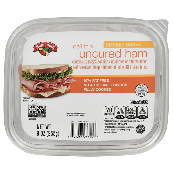 Hannaford Deli Thin Smoked Honey Ham