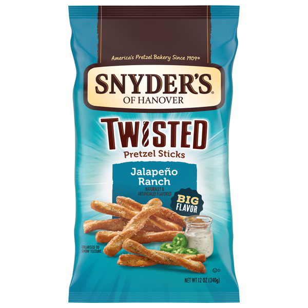 Snyder's of Hanover Jalapeno Ranch Flavored Twisted Pretzel Sticks