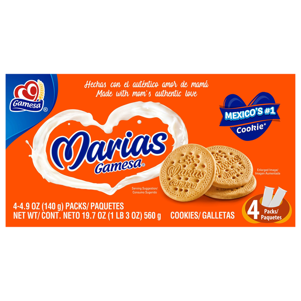 Gamesa Marias Cookies Packs - 4 ct