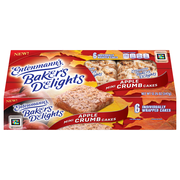 Entenmann's Baker's Delights Mini Apple Crumb Cakes - 6 ct