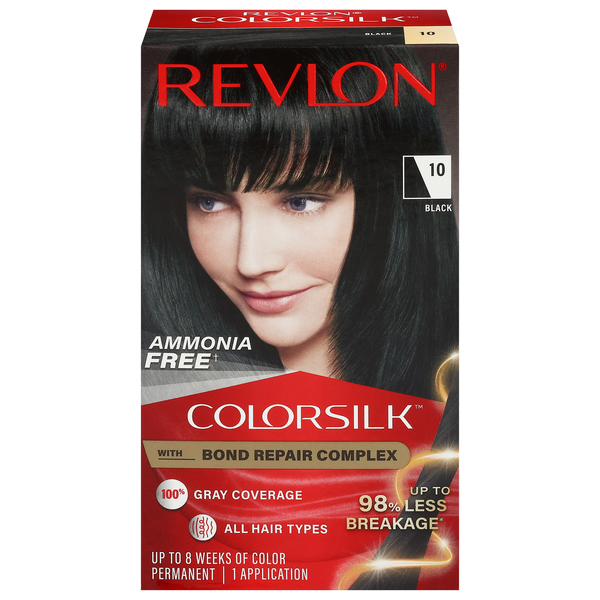 Revlon ColorSilk Beautiful Permanent Hair Color Black 10