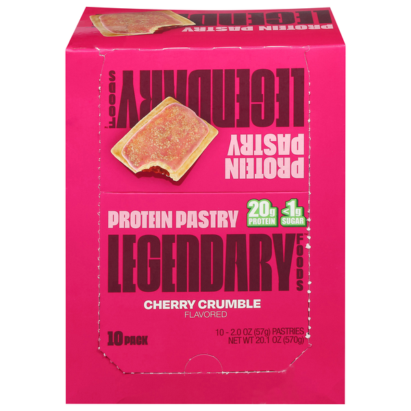 Legendary Foods Cherry Crumble Flavored Protein Pastry - 20 ct