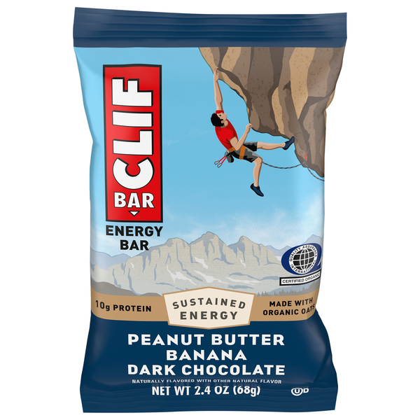 CLIF Organic Peanut Butter Banana w/Dark Chocolate 10g Protein Energy Bar