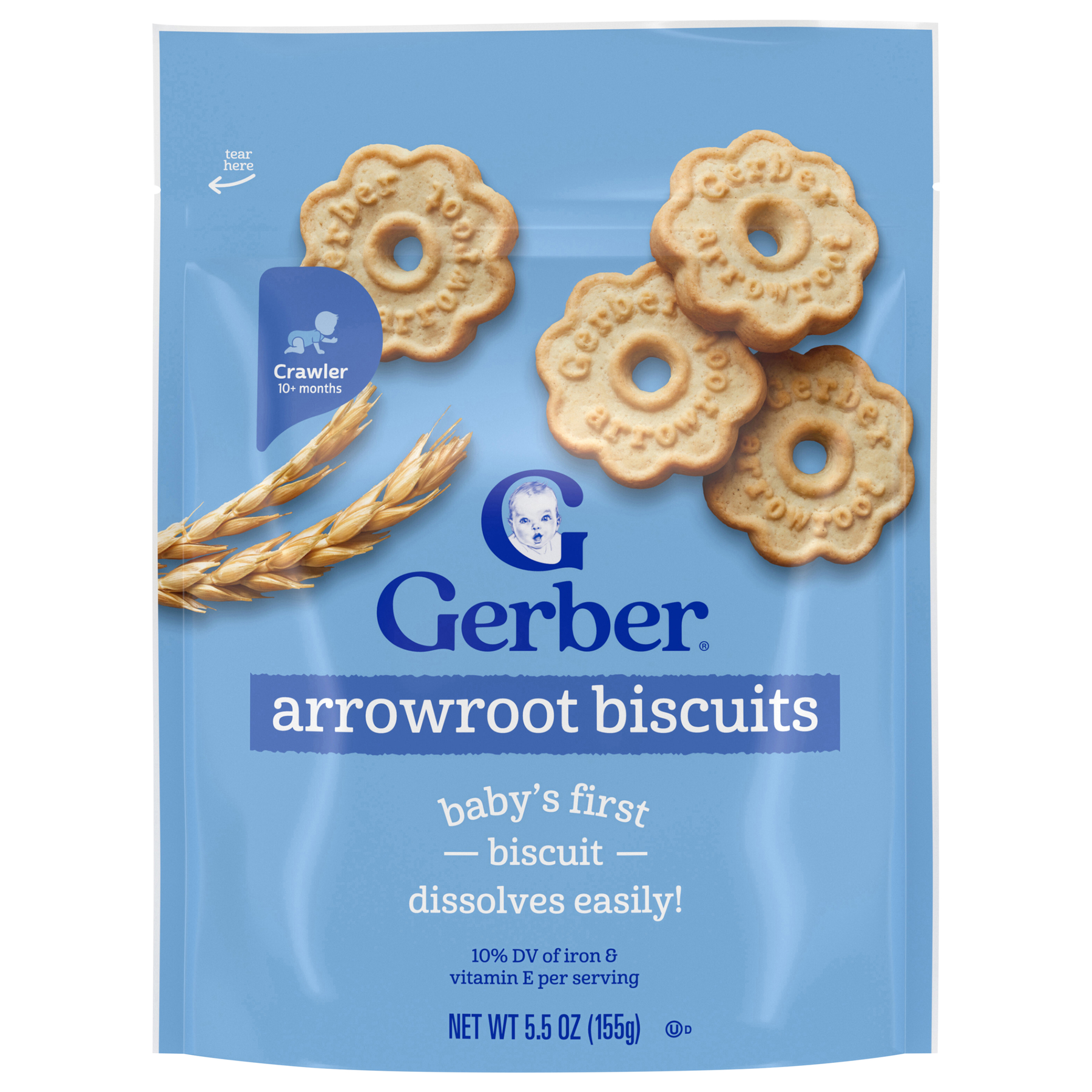 Gerber Gerber Snacks Baby Arrowroot Biscuits