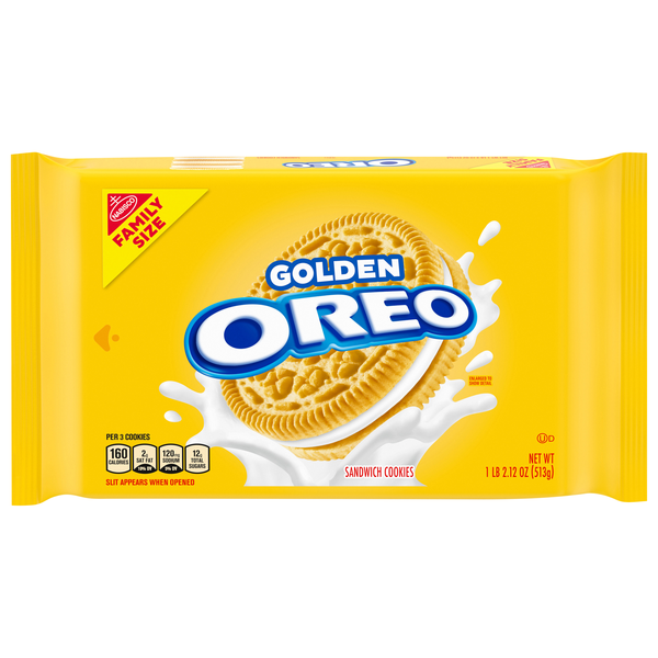 OREO Golden Sandwich Cookies Family Size