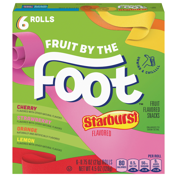 Fruit By The Foot Fruit Snacks Starburst - 6 ct
