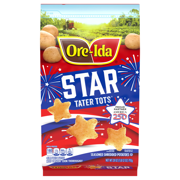 Ore-Ida Gluten Free Seasoned Star Shaped Tater Tots Frozen