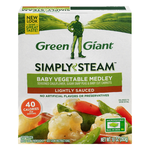Save on Green Giant Steamers Lightly Sauced Baby Vegetable Medley Order